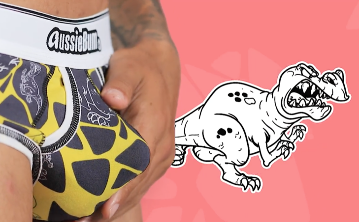 Push Up Slipy AussieBum Enlarge 2.0 Dino Yellow7 - kópia_729px